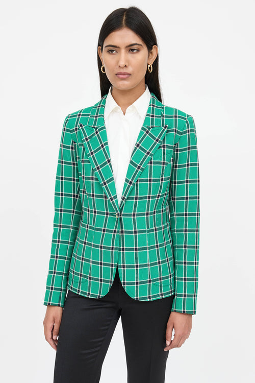 Smythe Plaid Single Breasted Blazer