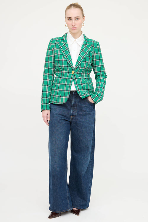 Smythe Woven Plaid Blazer
