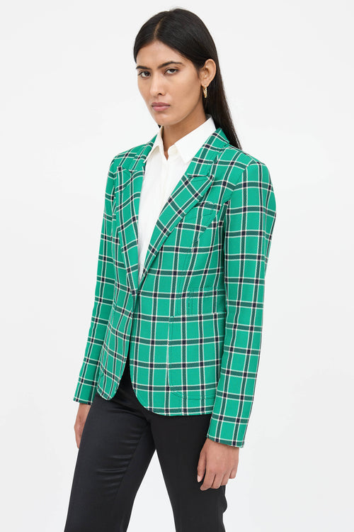 Smythe Plaid Single Breasted Blazer