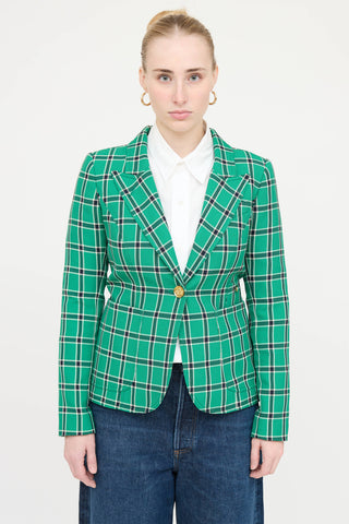 Smythe Woven Plaid Blazer