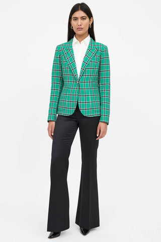 Smythe Plaid Single Breasted Blazer