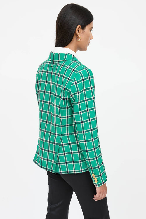 Smythe Plaid Single Breasted Blazer