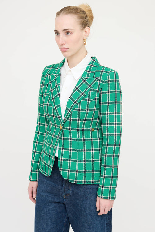 Smythe Woven Plaid Blazer