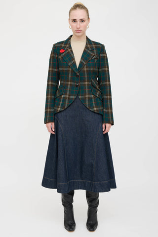 Smythe Single Breasted Plaid Blazer