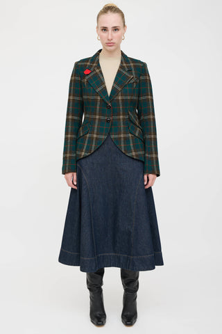 Smythe Single Breasted Plaid Blazer