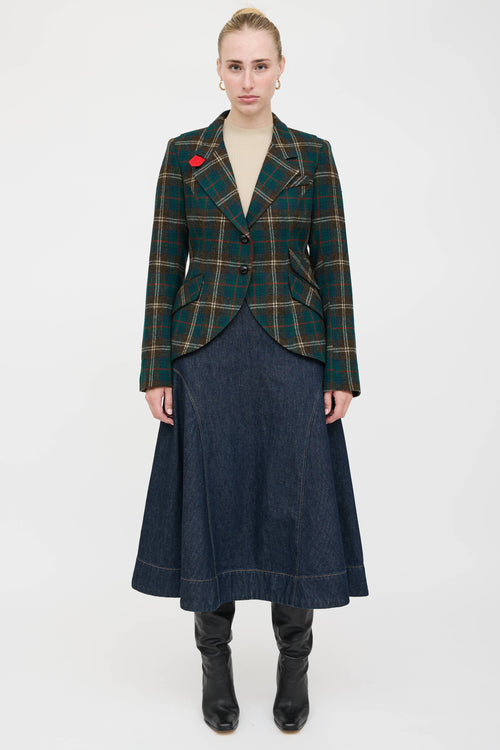 Smythe Single Breasted Plaid Blazer