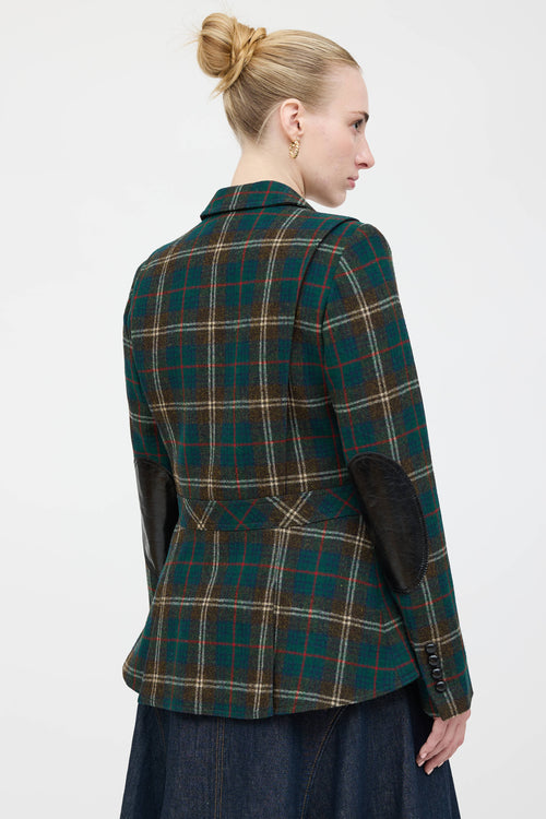 Smythe Single Breasted Plaid Blazer