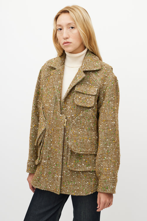 Smythe Beige & Green Speckled Jacket