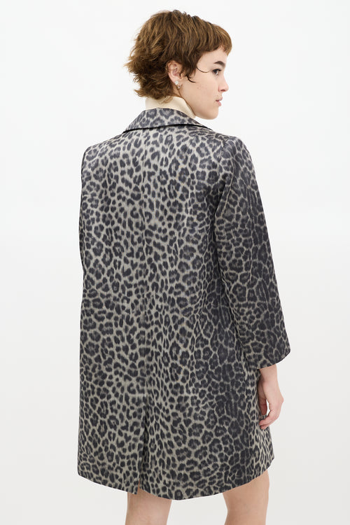 Smythe Grey & Black Satin Printed Coat