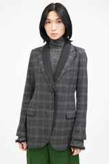 Smythe Check Double Collar Blazer