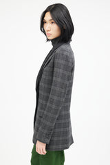 Smythe Check Double Collar Blazer