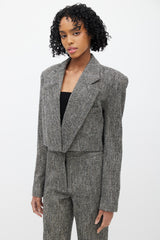 Smythe Grey & Black Wool Tweed Two Piece Suit