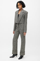 Smythe Grey & Black Wool Tweed Two Piece Suit