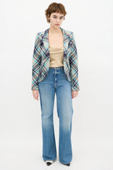 Smythe Tartan One Button Blazer
