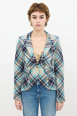 Smythe Tartan One Button Blazer