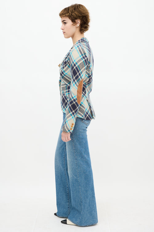 Smythe Tartan One Button Blazer