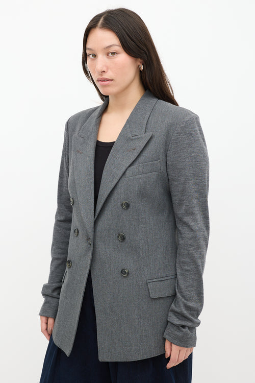 Smythe Grey Double Breasted Blazer