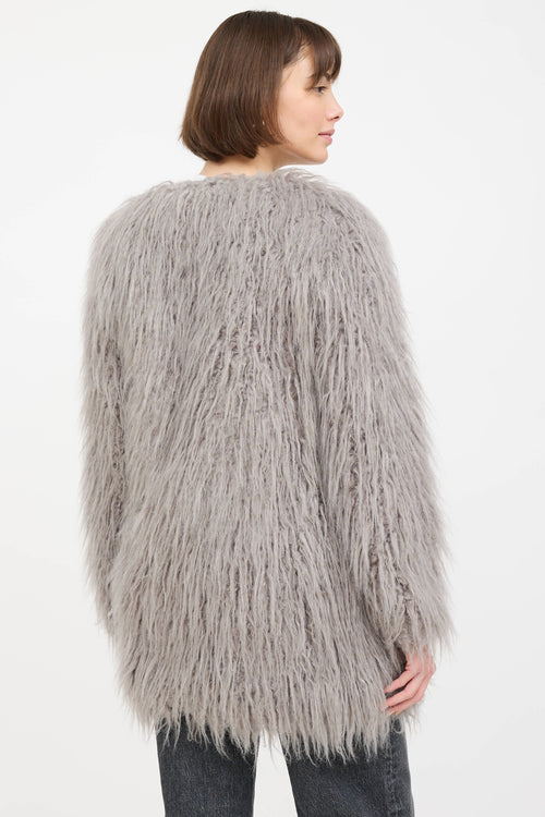 Smythe Faux Fur Shaggy Coat