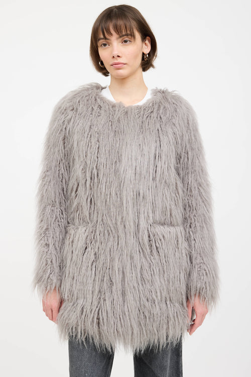 Smythe Faux Fur Shaggy Coat