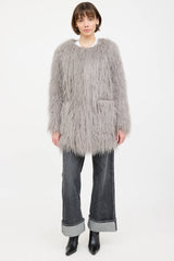 Smythe Faux Fur Shaggy Coat
