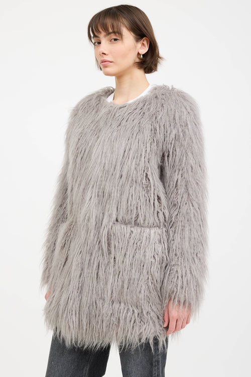 Smythe Faux Fur Shaggy Coat
