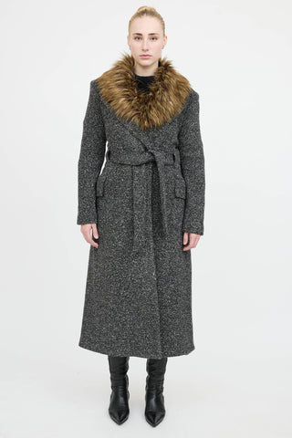 SmytheWool Faux Fur Trim Coat