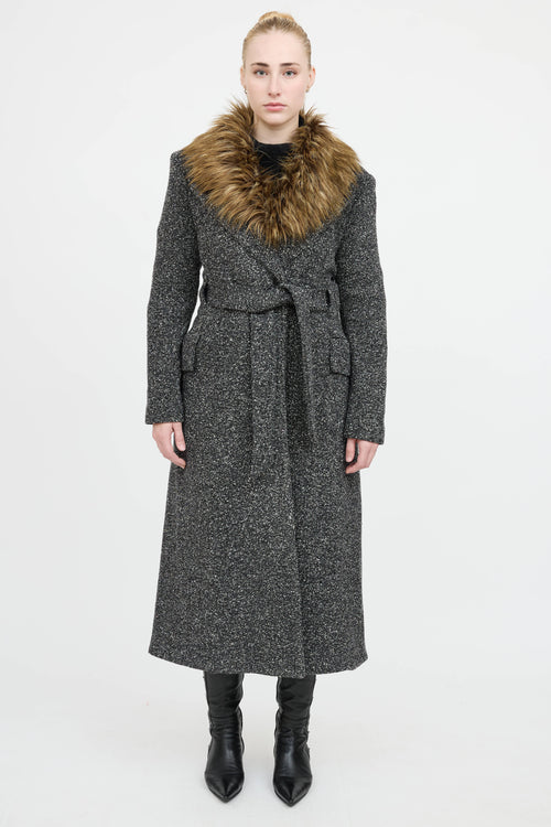 SmytheWool Faux Fur Trim Coat