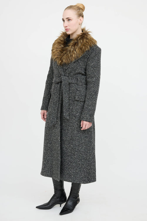 SmytheWool Faux Fur Trim Coat