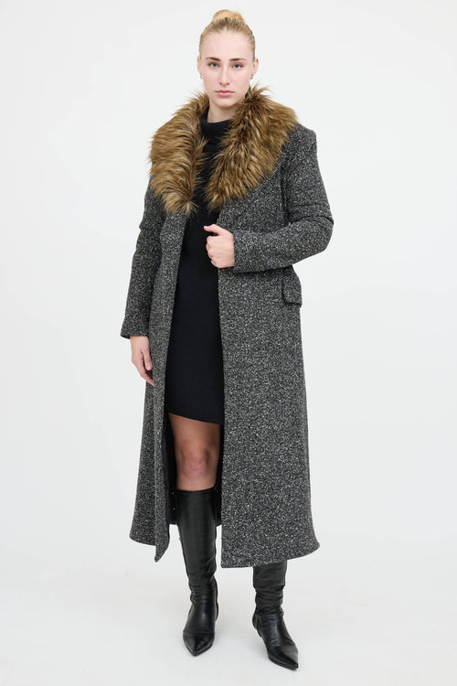 SmytheWool Faux Fur Trim Coat