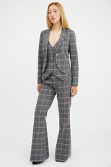 Smythe Grey & Pink Plaid Three Piece Suit