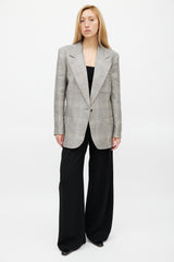 Smythe Hopsack Linen Oversized Blazer
