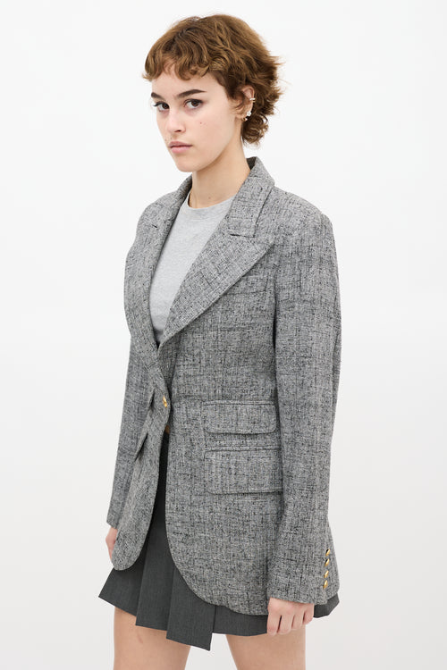 Smythe Grey Birkin Salt & Pepper Tweed Blazer