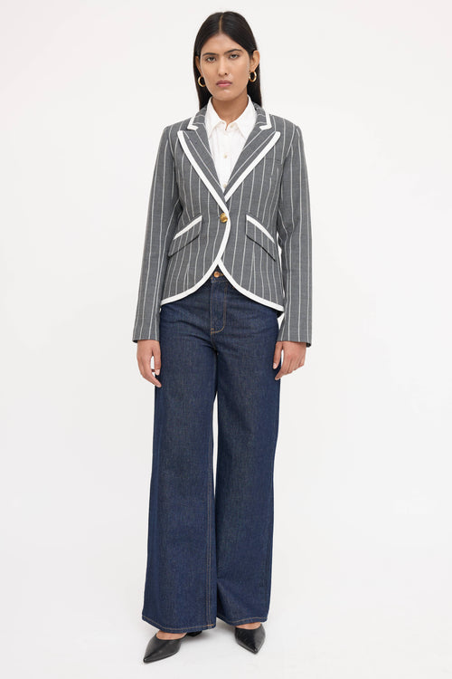 Smythe Peak Lapel Pinstripe Blazer