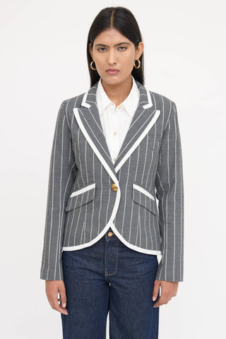 Smythe Peak Lapel Pinstripe Blazer