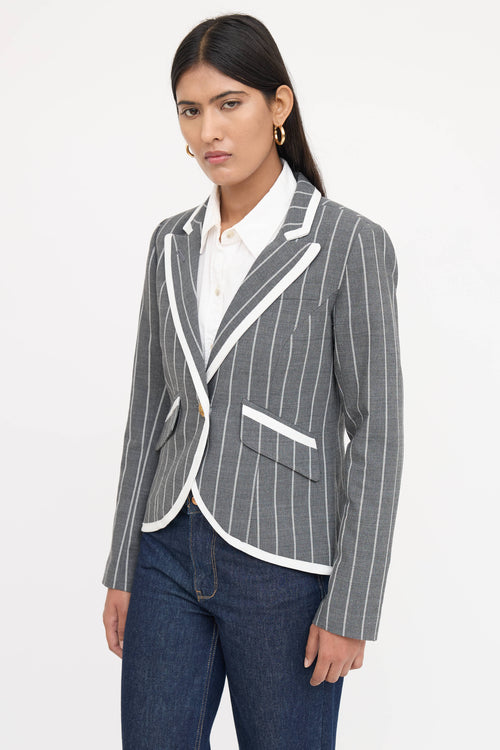 Smythe Peak Lapel Pinstripe Blazer