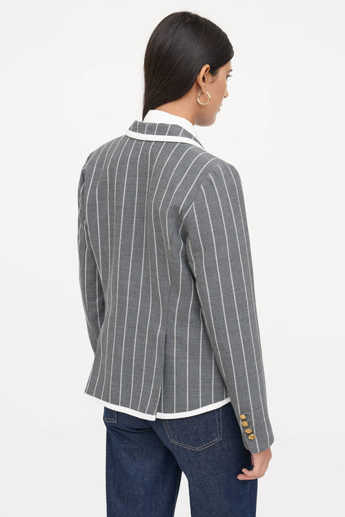 Smythe Peak Lapel Pinstripe Blazer
