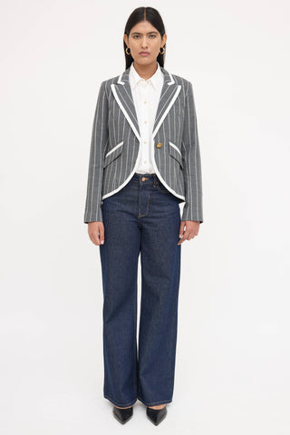 Smythe Peak Lapel Pinstripe Blazer