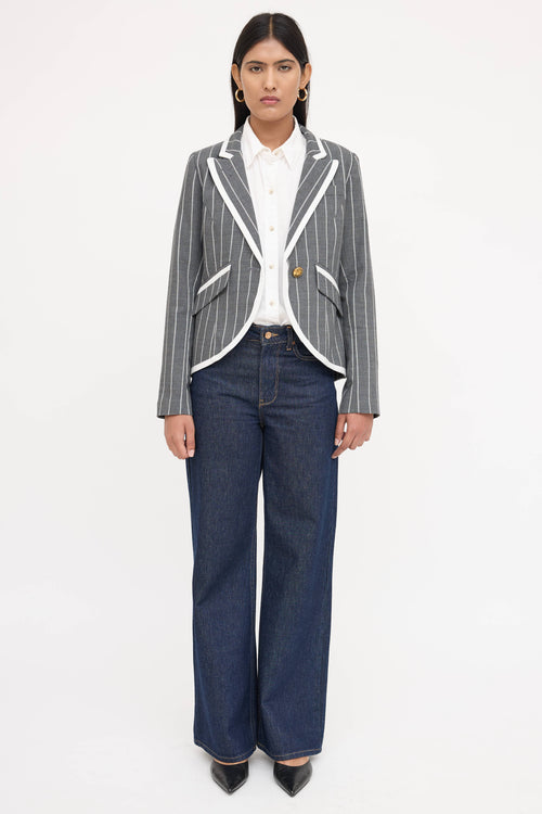 Smythe Peak Lapel Pinstripe Blazer