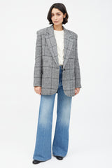 Smythe Check Oversized Blazer