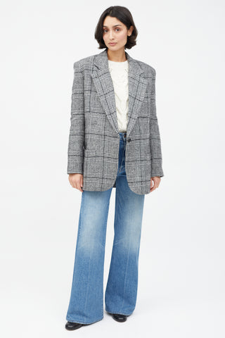 Smythe Check Oversized Blazer