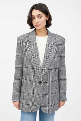 Smythe Check Oversized Blazer