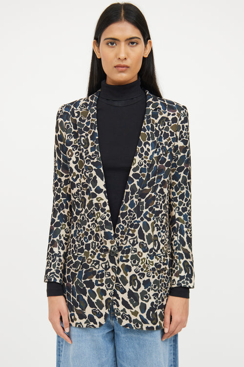 Smythe Camouflage Long Shawl Blazer