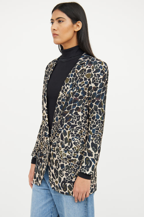 Smythe Camouflage Long Shawl Blazer