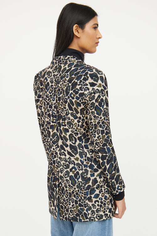 Smythe Camouflage Long Shawl Blazer