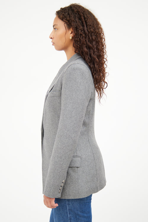 Smythe Grey Wool Button Blazer