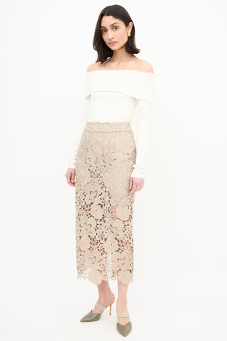 Smythe Guipure Lace Pencil Skirt