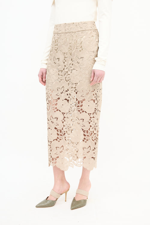 Smythe Guipure Lace Pencil Skirt