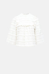 Smythe Ruffled Embroidered Top