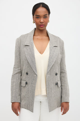 Smythe Herringbone Oversized Blazer