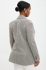 Smythe Herringbone Oversized Blazer